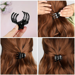 6pcs Solid Hair Claw Clip Boho Non Slip Hair Styling Accessory