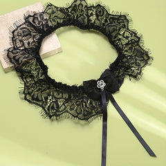Crystal Inlaid Lace Leg Band Sexy Bridal Accessory Leg Elastic Strap