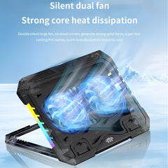 TISHRIC S900 Laptop Cooler Chill Mat with 2 Quiet Fans USB Powered 33cm