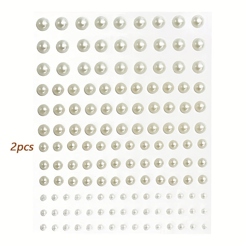 282pcs Pearl Stickers Facial Nail Art DIY Crafts
