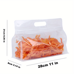 10pcs Reusable Leakproof Silicone Food Storage Bag for Snacks & Fruits