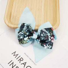Girls Sequin Bow Hair Clip Party Performance Gift