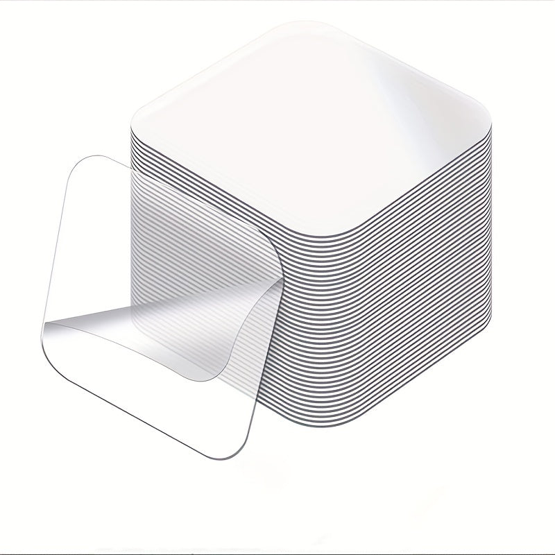 30pcs Nano Double-sided Stickers Square 5.5 Tape Transparent Industrial Tape