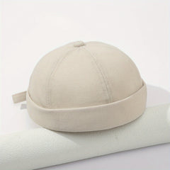Retro Solid Street Melon Hat Men's Beanie Landlord Hat