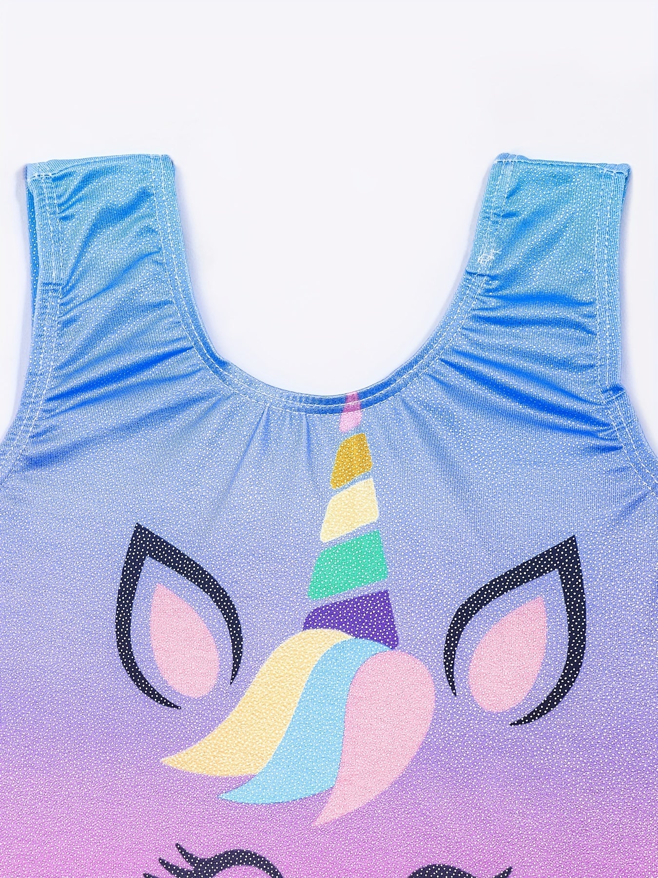 Pony Print Sleeveless Kids Gymnastics Bodysuit