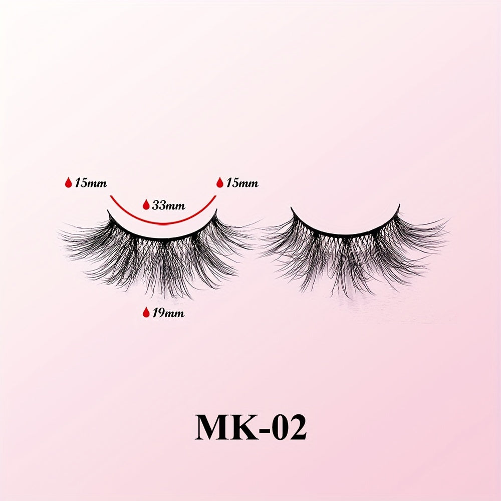 4 Pairs 3D Thick Mink False Eyelashes Natural Cross Messy Volume Lashes