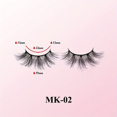 4 Pairs 3D Thick Mink False Eyelashes Natural Cross Messy Volume Lashes