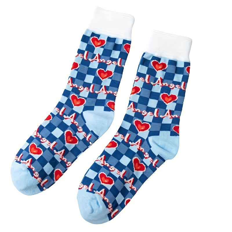 Cherry Print Socks Mid Tube Women's Stockings