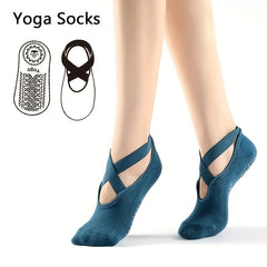 Criss Cross Cut Out Yoga Ankle Socks Women's Stockings
