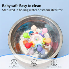 Montessori Teething Toy for Babies 0-12 Months