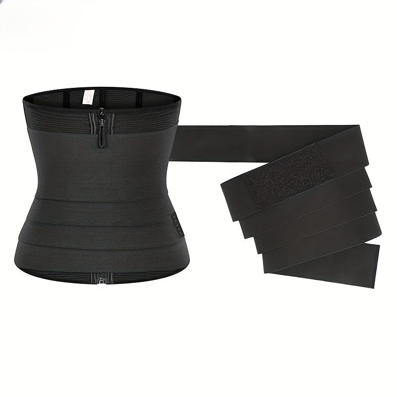 Women's Sweat Waist Trainer Tummy Control Body Shaper with Sweatband