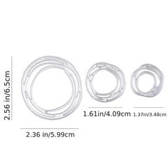 3pcs Round Circle Metal Cutting Dies Stencil
