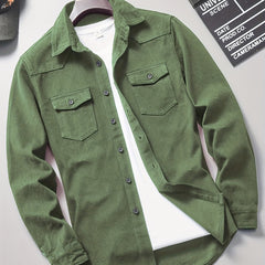 Men's Loose Fit Denim Jacket Long Sleeve With Pockets