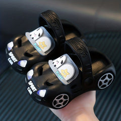 JIAGEYA Cartoon Clogs Light Breathable Baby Boys Anti Slip Indoor Outdoor
