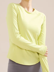 Moisture Wicking Yoga Top with Thumb Holes