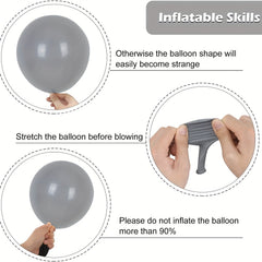 87pcs Gray Balloons Assorted Sizes for Garland Arch