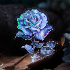 10Sheet Laser Silver Flower Stickers Sleeping Flowers Collection