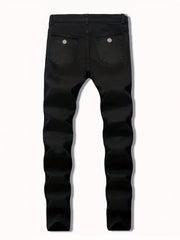 Men's Stretch Denim Cargo Jeans Casual Street Style Pants