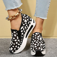 Women's Mesh Platform Slip On Sneakers Comfortable Outdoor Shoes