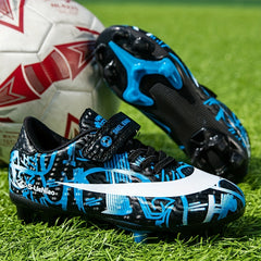 Youth Spiked Football Boots, Hook & Loop Fastener, Anti-Skid, Breathable