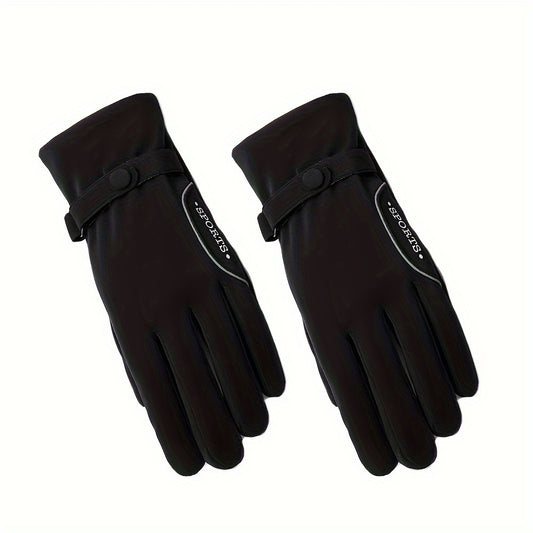 Winter Outdoor Gloves Windproof Waterproof With Adjustable Buckle