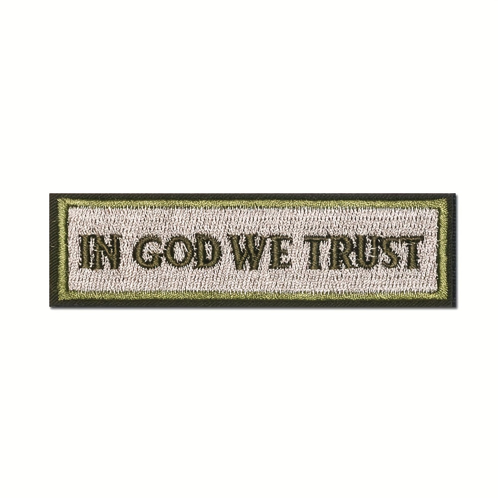 God We Trust Embroidered Patch Outdoor Decoration