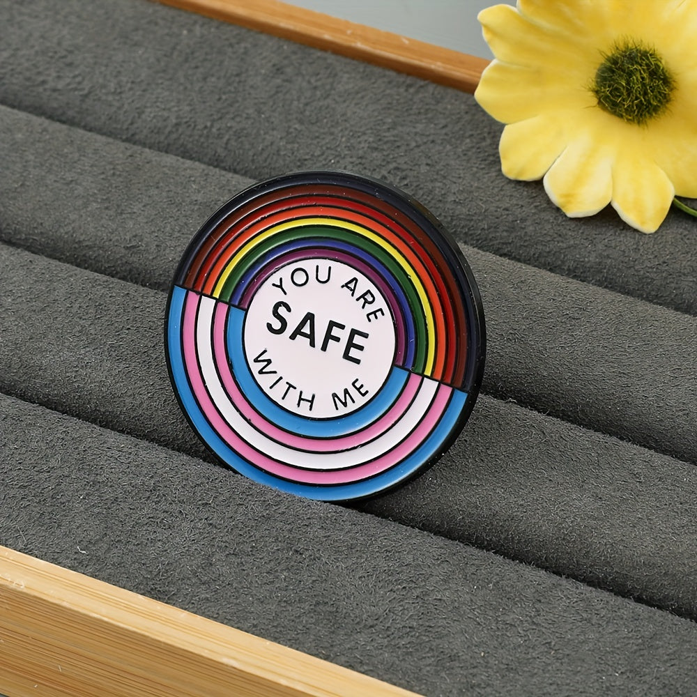 2pcs Rainbow Brooch Enamel Pin Metal Badge Girls Women