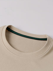 Men's Crew Neck Knit Sweatshirt Pullover Solid Sweatshirts Spring Fall Tops
