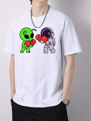 Creative Graphic Pattern Men's Cotton Active T-shirt