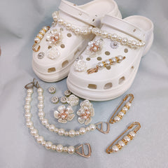 Camellia Decoration Hole Shoes for Women Girls Party Favors