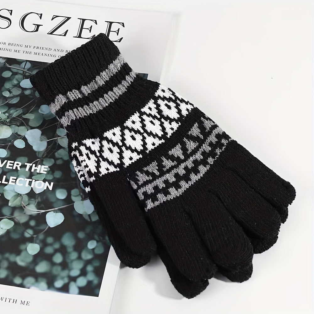Windproof Knitted Warm Gloves for Men and Women