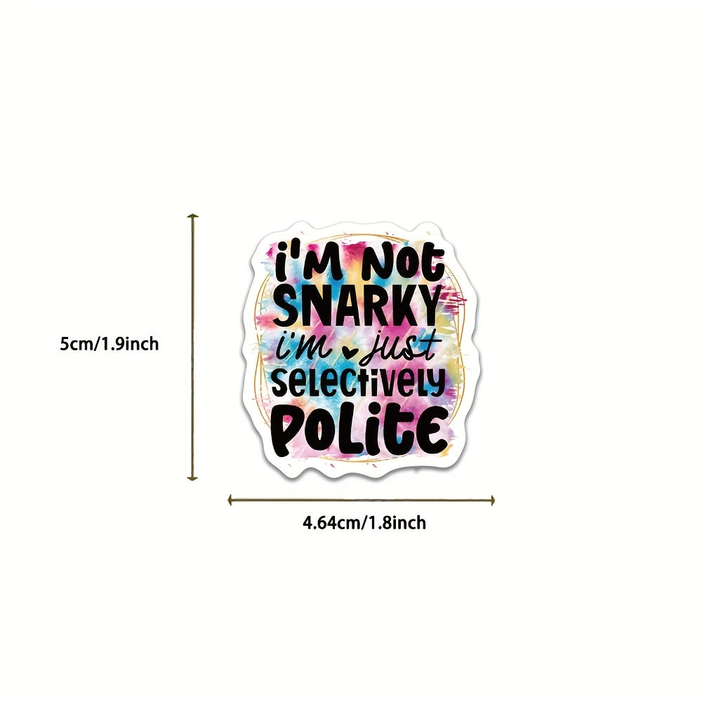 100pcs Humorous Quote Stickers for Laptops Phones Water Bottles Cars
