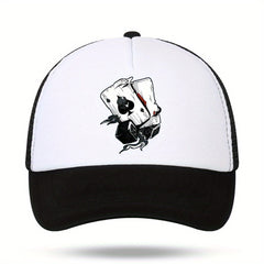 Poker Print Sunshade Baseball Cap Mesh Hat