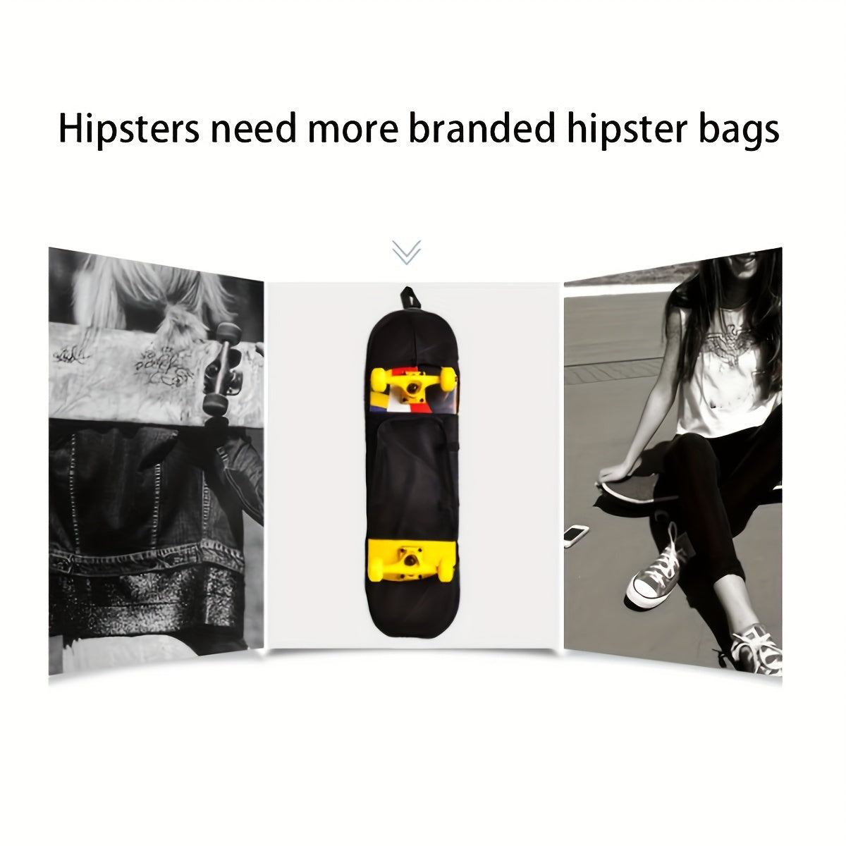 Skateboard Backpack With Adjustable Straps Thick Mesh Pocket