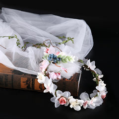 Adjustable Flower Headband for Bridal Wedding Party