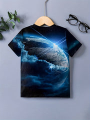 Breathable Planet Graphic T Shirt for Boys - Ideal for Summer