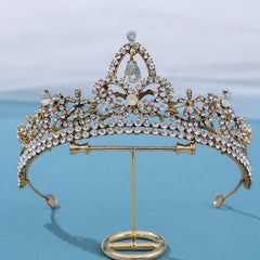 Baroque Rhinestone Crown Headband Party Favor Princess Tiara