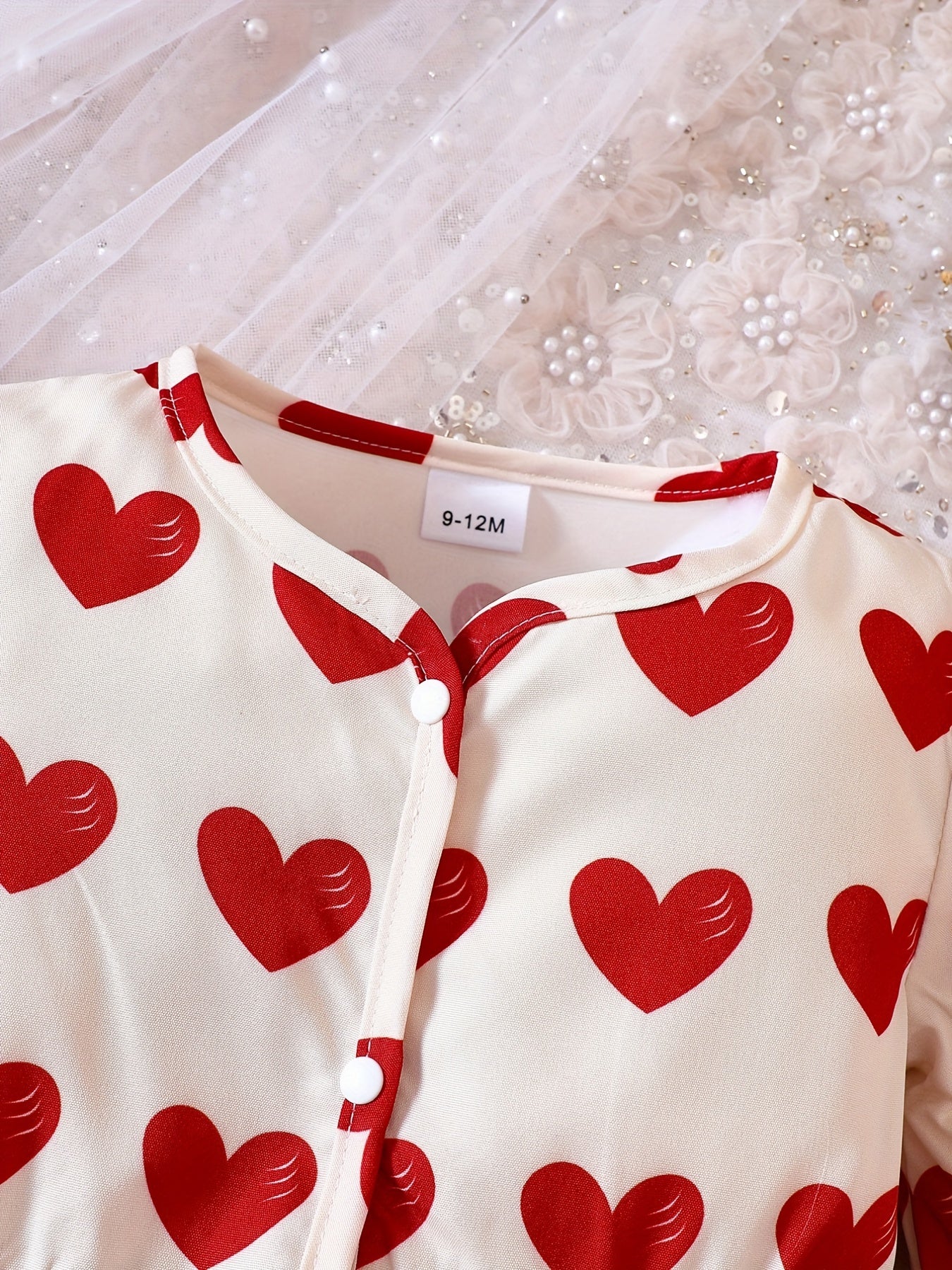 Baby Girl Dress Long Sleeve Heart Pattern Dress