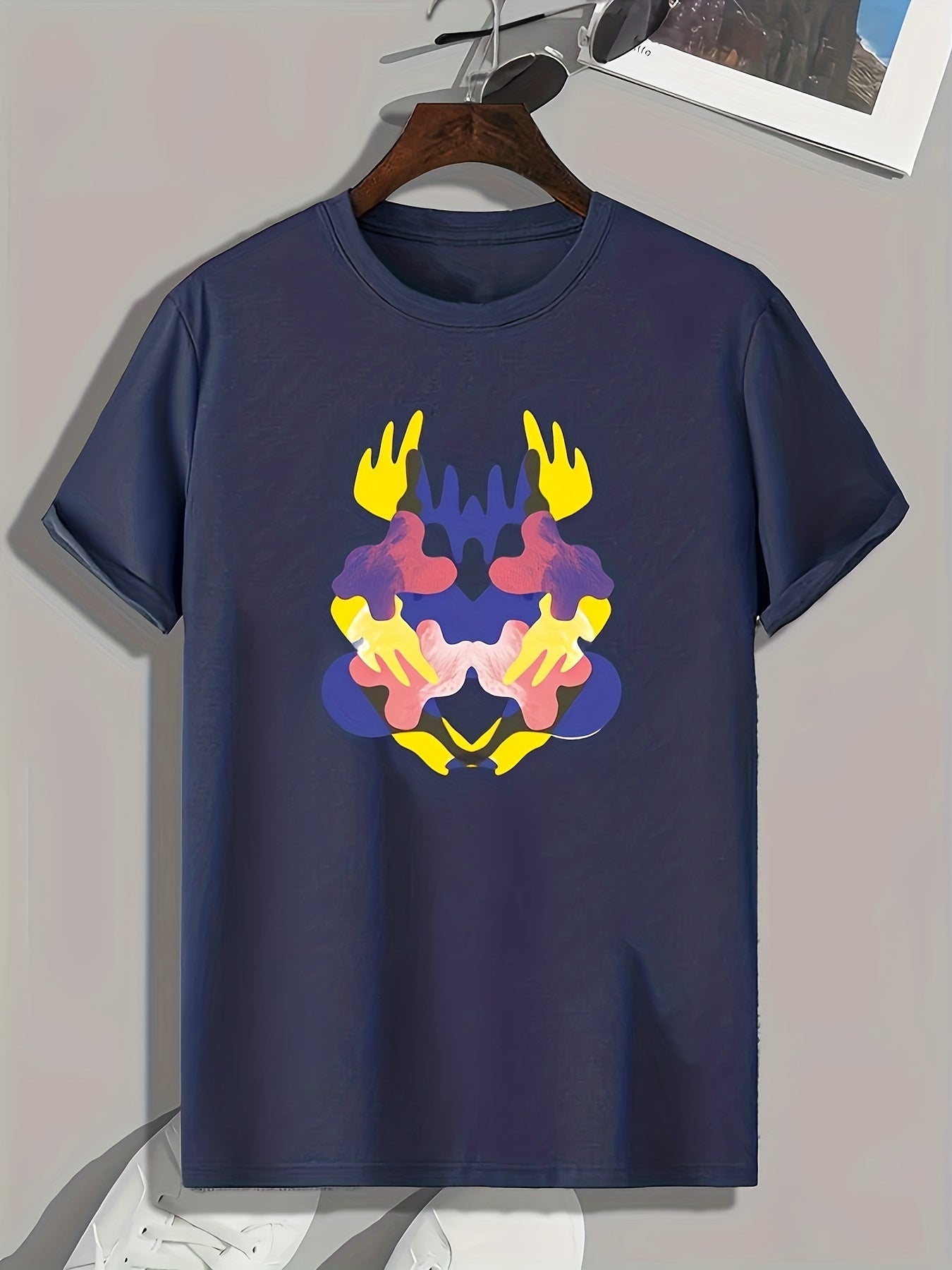 Artistic Pattern Print Men's Graphic T shirt Casual Comfy Tees For Summer