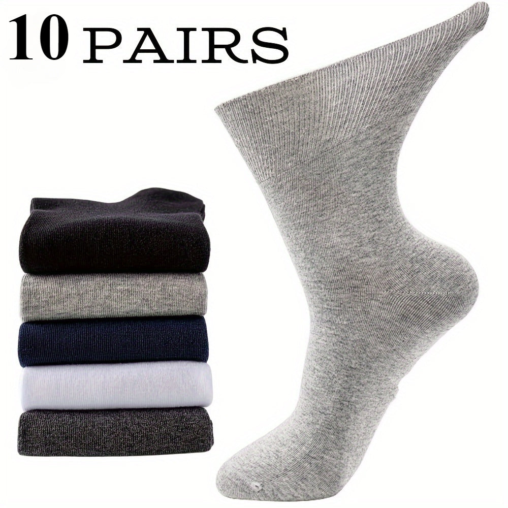10 Pairs Unisex Diabetic Socks Elastic Comfortable Round Sock