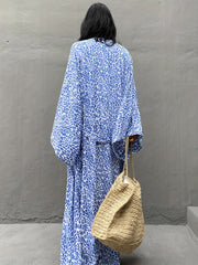 Leopard Print Maxi Cover Up with Belt