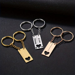 Personalized Stainless Steel Keychain - Name & Date Engraved