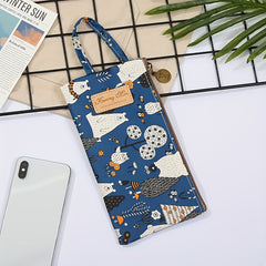 Vertical Cartoon Flower Stationery Bag
