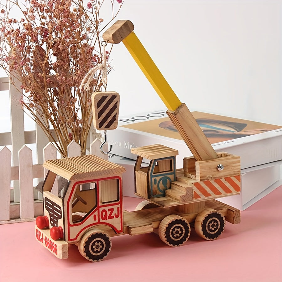 Wooden Crane Model Toy Handicraft Ornaments Simulation Crane Crane Toy Gift