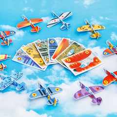 Mini Cartoon Hand Thrown Airplane Model Aircraft Puzzle DIY Toy Gift