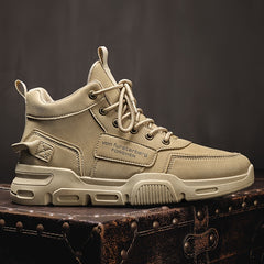 Men's Non Slip Boots with Letter Patch Decor