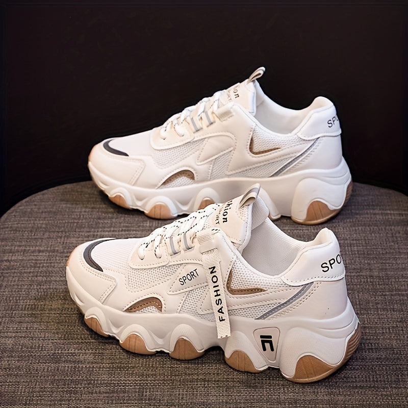 Women's Colorblock Mesh Sneakers Breathable Soft Sole Shoes