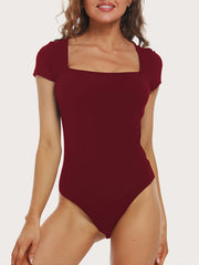 Women's Square Neck Short Sleeve Bodysuit