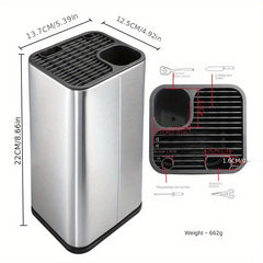 Stainless Steel Knife Holder Shelf Slot Kitchen Storage Rack