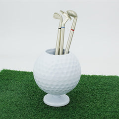 Golf Ball Pen Holder Set with 3 Ballpoint Pens - Great Gift for Golfer